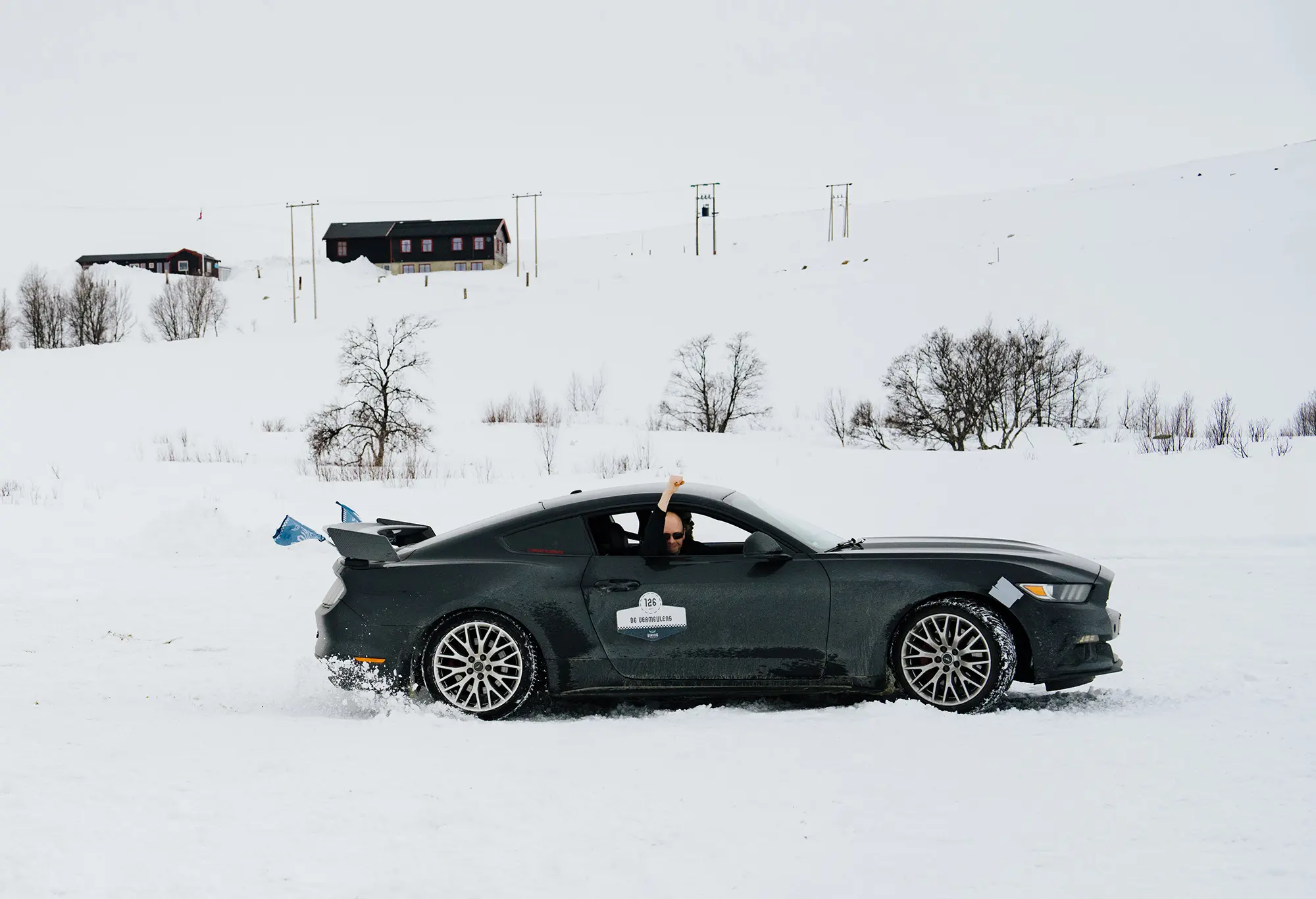 Viking Rally 2024, drift, donut, snow, car