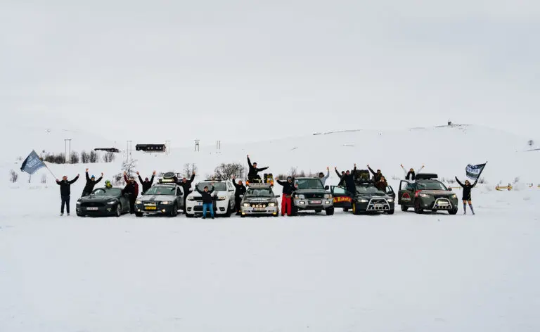 Viking Rally 2024, cars, friends, group, snow